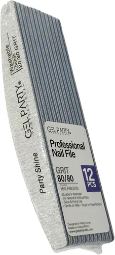 Miniatura 59 de GELPARTY - Limas de uñas profesionales de grano 80/80 cuadradas, paquete de 12 tablas de esmeril lavables de doble cara, grano extra grueso