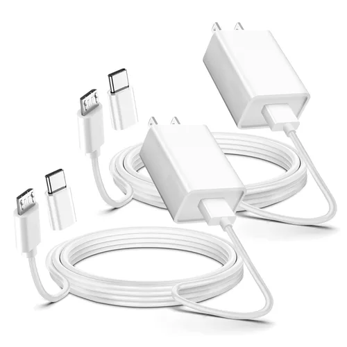 Paquete de 2 cables de carga micro USB de 13 pies para teléfono Android antiguo, cable de carga para Arlo Pro, Pro 2, Q, Essential Spotlight, Wyze