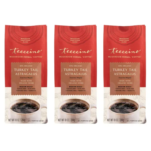 Miniatura 13 de Teeccino Lion’s Mane Rhodiola Café alternativo de setas adaptogénicas - Rosa - Café de setas herbal con sabor a mane de león y rhodiola, tostado