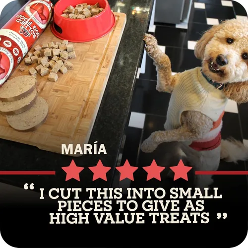 Miniatura 10 de Redbarn Pet Products Alimento para perros enrollado de alta calidad, receta de carne de res, semihúmeda, alimentación completa con alto contenido