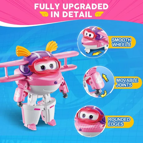 Miniatura 5 de Super Wings Juguetes transformables, Juguetes de Avión Transformable Ellie de 5 pulgadas, Figuras de Acción Modo 2 en 1, de Avión a Robot, Regalo