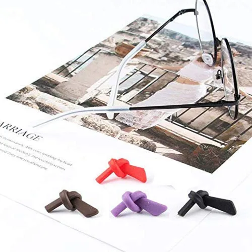 Miniatura 7 de 10 pares de puntas de silicona antideslizantes para las orejas, funda de tubo, puntas de repuesto suaves solo para lentes de sol de alambre plano