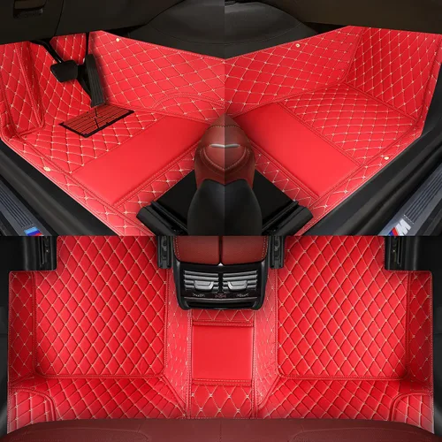 Miniatura 37 de Alfombrillas de lujo para todo tipo de clima, ajuste personalizado, rojo puro, juego de 4
