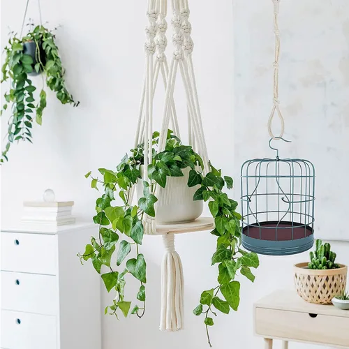 Miniatura 7 de Extensores conectables para colgar plantas, extensor de cuerda duradera para macetas, baños de pájaros, adornos decorativos, extensor de gancho