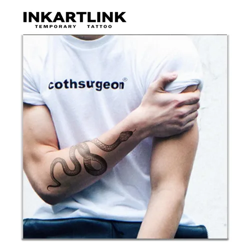 Miniatura 2 de INKARTLINK Tattoo Tech, 2 hojas de tatuajes semipermanentes medianos, tatuajes temporales de diseño artístico para adultos, dura 1-2 semanas