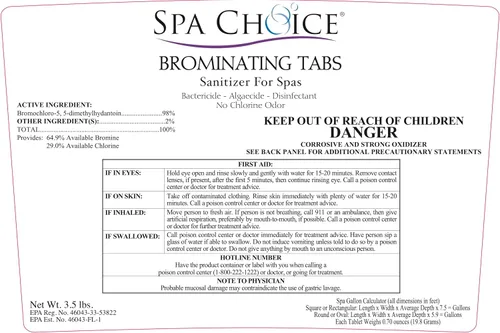 Miniatura 2 de SpaChoice Pestañas de bromación premium de 3.5 libras desinfectante para spas, tabletas de bromo para bañera de hidromasaje de spa, fabricado