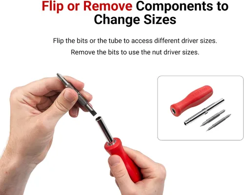 Miniatura 3 de TEKTON Juego de Destornilladores Multi-Bit 6 en 1, 4 Piezas (Phillips, Ranurado, Torx, Cuadrado) DMS91002 Establecer