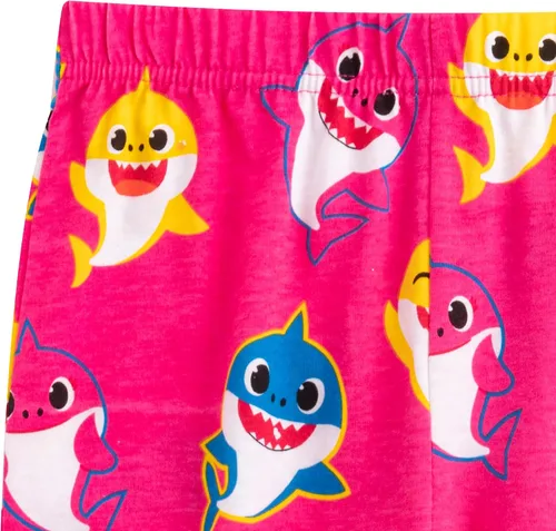 Miniatura 6 de Nickelodeon Baby Shark - Conjunto de camisa de manga larga y pantalones deportivos para bebés, niños pequeños y niños pequeños, color rosagris