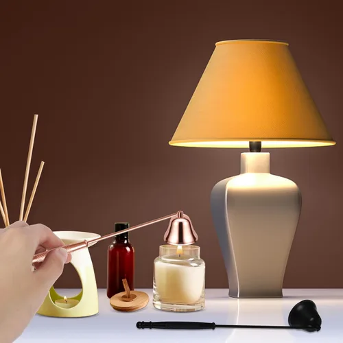 Miniatura 5 de Extintor de velas con mango largo, accesorio para apagador de velas con mecha de metal con mango largo para velas perfumadas, velas de aromaterapia