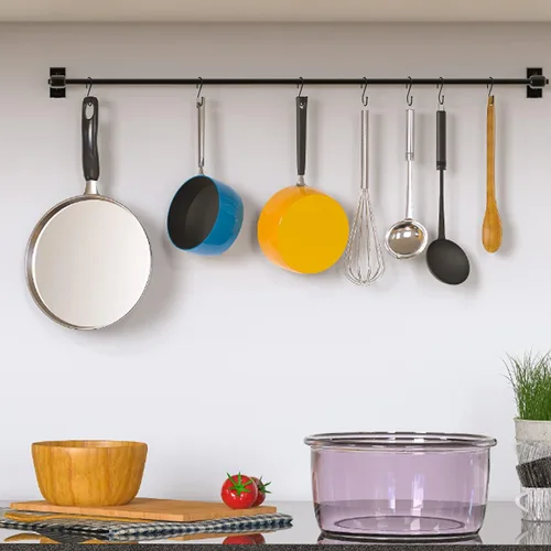 Miniatura 4 de Ganchos negros de metal resistente en forma de S – Paquete de 10 ganchos para colgar ropa o ollas de cocina, armario, jeans, bolsas, utilidad