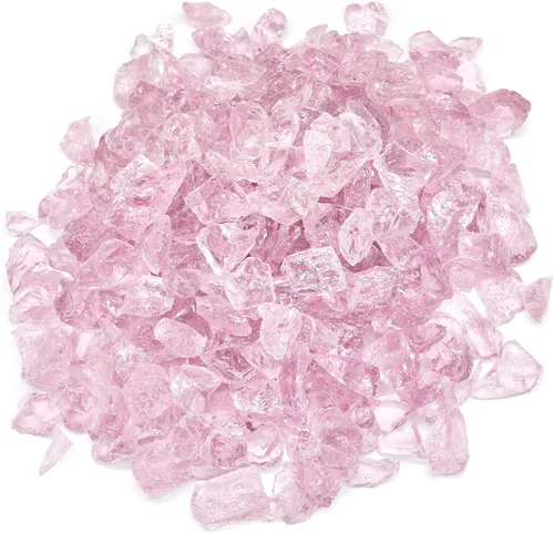 Miniatura 8 de TWINKLING Piedra de grava de vidrio de fuego de alto brillo, vidrio roto, vidrio para fogata, vidrio triturado para decoración de acuario, fosa