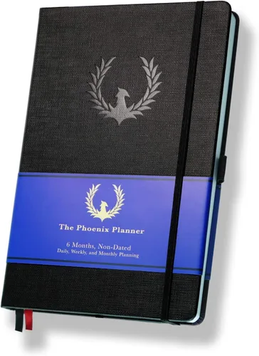 The Phoenix Planner - El mejor calendario diario y agenda para establecer objetivos, aumentar la felicidad y la productividad, diario de gratitud,