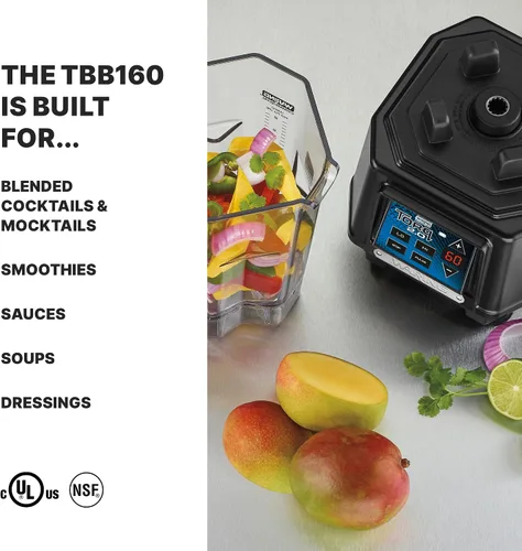 Miniatura 2 de Waring Commercial Torq Blender, motor de 2 caballos de fuerza, controles electrónicos del panel táctil y temporizador, tarro de copoliéster de 48