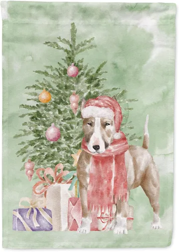 Miniatura 84 de Caroline's Treasures CK8213GF Bulldog Inglés #2 Regalos de Navidad y árbol de jardín Bandera de buzón Bandera decorativa para patio exterior, patio