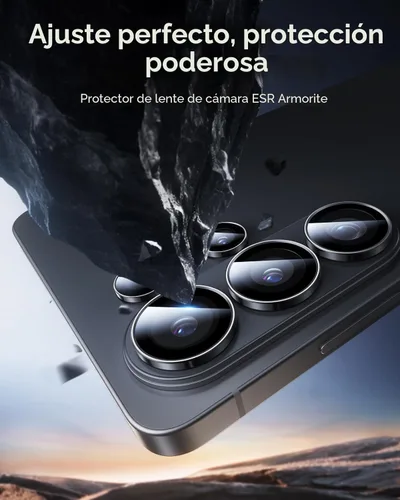 Miniatura 2 de ESR Protector de lente de cámara compatible con Samsung Galaxy S22 Ultra (2022), vidrio templado ultrafino resistente a los arañazos con borde