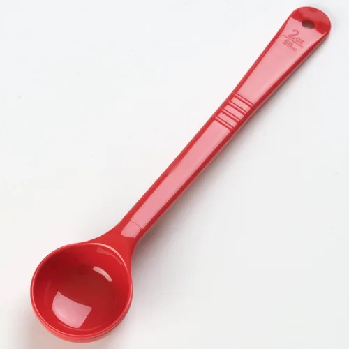 Miniatura 11 de Carlisle FoodService Products Measure Miser - Cuchara medidora de plástico con mango largo, 2 onzas, color rojo (paquete de 2)