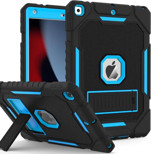 Miniatura 10 de ZoneFoker Funda para iPad de 9ª/8ª/7ª generación 2021/2020/2019 (10.2 pulgadas), Resistente de Servicio Pesado Grado Militar a Prueba de Golpes