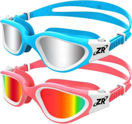 Miniatura 9 de ZIONOR Gafas de natación para niños, paquete de 2 gafas de natación polarizadas G1MINI para niñas/niños