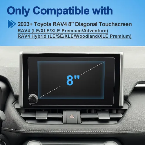 Miniatura 2 de Protector de pantalla antirreflejos mate RAV4 2023-2025, para Toyota RAV4 (pantalla táctil de 8 pulgadas) (LE/SE/XLE/XLE Premium/Woodland), vidrio