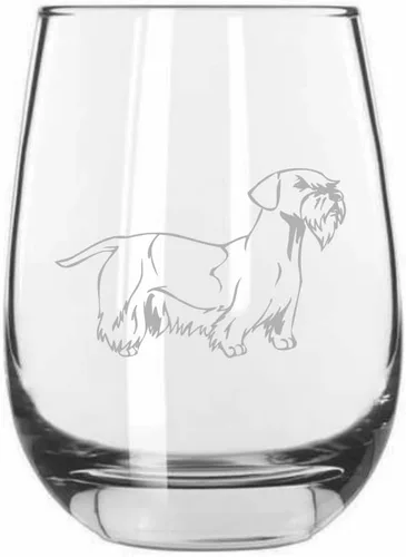Miniatura 13 de Sakhalin Husky Dog - Copa de vino grabada personalizada de 15.25 onzas sin tallo