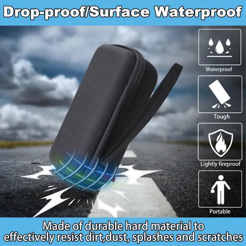Miniatura 10 de Estuche de viaje rígido Khanka de repuesto para banco de energía portátil Anker Prime, 20100mAh 220W(A110B) /20000mAh,200W(A1336), solo estuche Negro