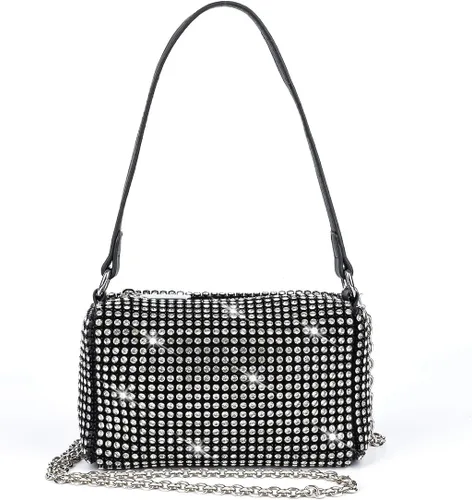 Bolso de mano de noche con cristales brillantes para mujeres y niñas, bolso cruzado brillante para boda, graduación, fiesta, club, bolsos de mano