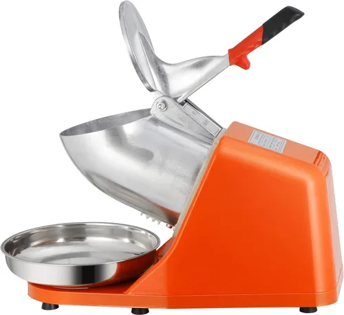 Miniatura 7 de Máquina de afeitar de hielo eléctrica de 300 W y máquina de cono de nieve Máquina de afeitar de hielo Trituradora de hielo 143 libras (naranja)