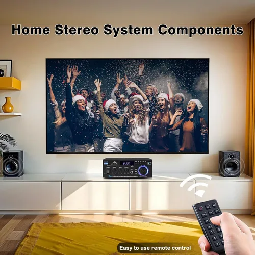 Miniatura 7 de AK45 - Amplificador de audio estéreo para el hogar con Bluetooth, 300 W, amplificador de potencia de 2.0 canales para sistema estéreo doméstico