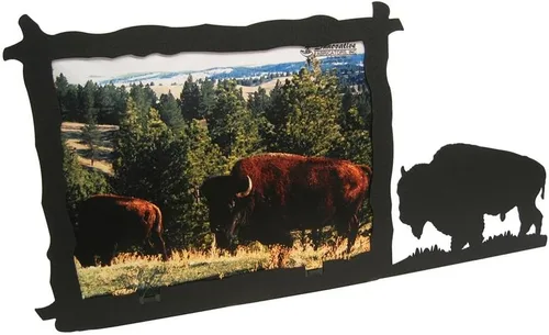 Miniatura 6 de Innovative Fabricators, Inc. Marco de fotos Wildlife, fabricado en Estados Unidos, osos y pinos, paisaje de 3.5 x 5 pulgadas