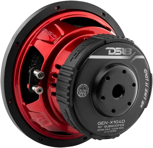 Miniatura 4 de DS18 GEN-X104D Subwoofer en Negro - Bobina de voz de aluminio negro de 4 capas, 10", 800W de potencia máxima, 400W RMS, 4 ohmios duales, DVC