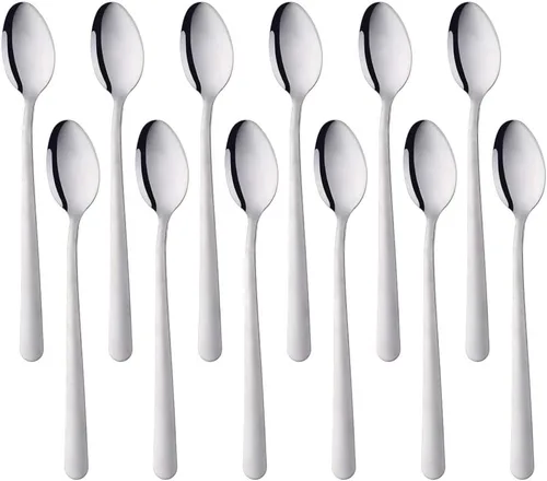 Miniatura 14 de Juego de 12 cucharas de café, mini cucharas de café, cucharas de café expreso de acero inoxidable, cucharas pequeñas para postre, té, aperitivo, 4.5