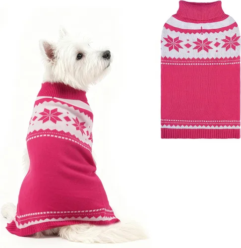 Miniatura 12 de Mihachi Suéter para perro, abrigo de invierno, ropa con rayas coloridas para clima frío, talla M