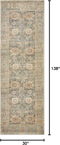 Miniatura 2 de Loloi Colección Margot MAT-03 - Alfombra de pasillo de 2 pies 6 pulgadas x 11 pies 6 pulgadas, océano/especias, con CloudPile, alfombra de área