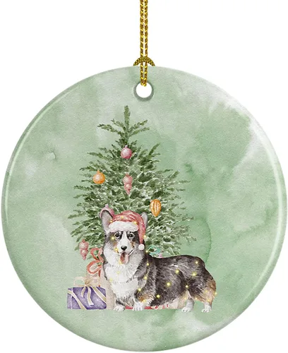 Miniatura 56 de Caroline's Treasures Bulldog, Bulldog inglés #2 y árbol de cerámica adorno colgante para árbol de Navidad, decoración colgante para el hogar