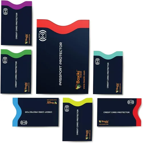 Miniatura 9 de Fundas de bloqueo RFID para pasaporte y tarjetas de crédito, Blanco, Blanco - 15 piezas