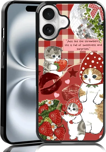 Miniatura 35 de Elegante funda de teléfono con diseño de gato Marie compatible con iPhone 11, funda de encaje dorado para iPhone, a prueba de golpes, rosa fucsia