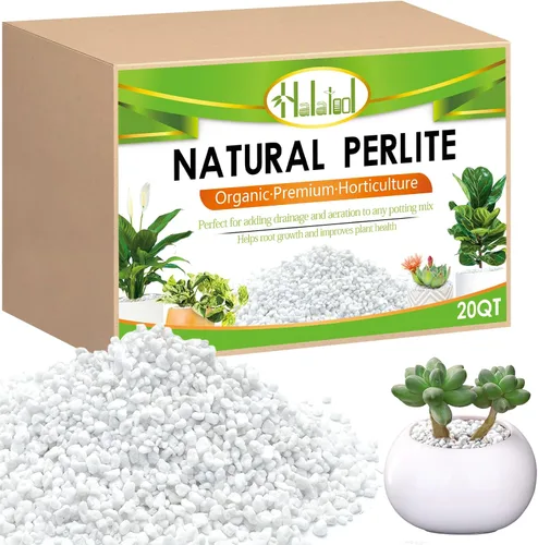 Miniatura 11 de Aditivo de Suelo Halatool 2QT de Perlita para Plantas Jardinería Interior Natural Mezcla de Tierra para Macetas Aditivo para Retener Humedad