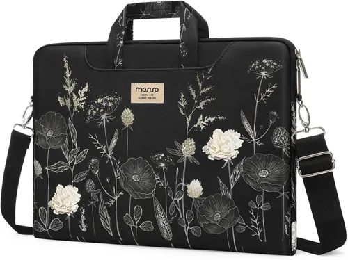 MOSISO Bolsa para Laptop para Mujeres, Bolsa de Computadora de 15.6 pulgadas Compatible con MacBook, HP, Dell, Lenovo, Asus, Notebook, Funda