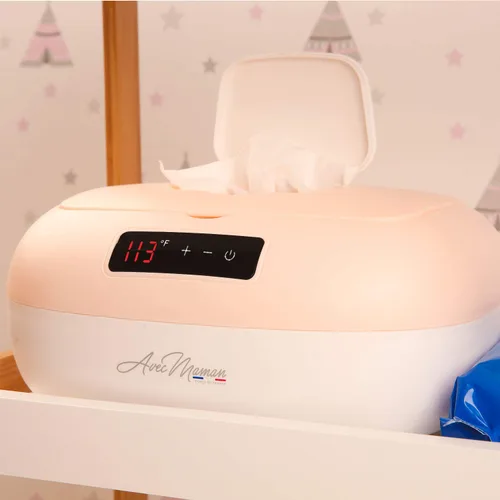 Miniatura 7 de La Caresse Calentador de toallitas para bebés, esenciales para bebés, dispensador de toallitas húmedas, pantalla digital con ajustes de calor