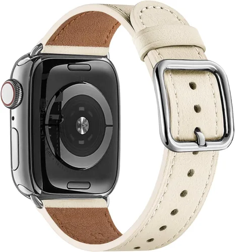 Miniatura 42 de MNBVCXZ Correas de cuero compatibles con Apple Watch para mujeres, correa de repuesto genuina para iWatch Series 11 10 9 8 7 6 5 4 3 2 1 SE 3 SE 2