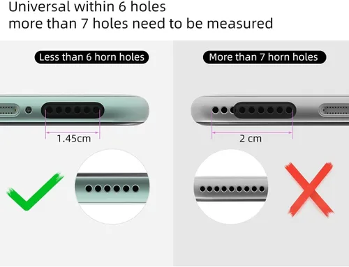Miniatura 3 de Protector de cubierta de altavoz para iPhone, calcomanías adhesivas de malla a prueba de polvo, 5 tapones antipolvo para iPhone 14/14 Pro Max