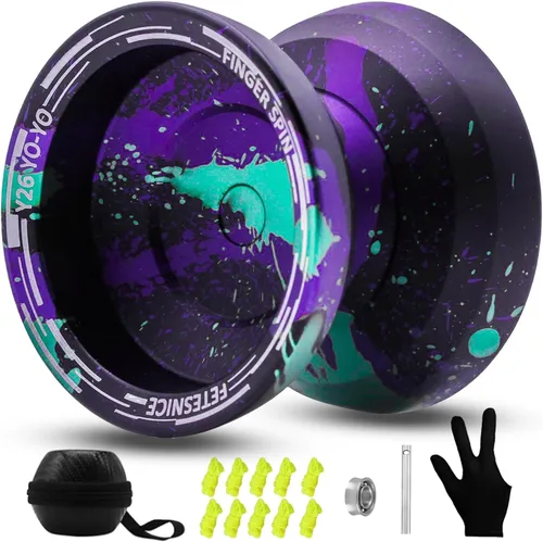 Miniatura 12 de FETESNICE Yoyo profesional de mariposa Y26 - Yoyo giratorio de dedo de doble modo receptivo/no responde, para niños, adultos y jugadores