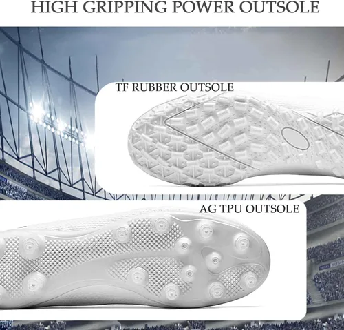 Miniatura 4 de Niber Tenis de fútbol unisex AG para entrenamiento juvenil en interiores tenis de fútbol atlético equipo de fútbol TF 22zn-cd-awhite 4 niños grandes