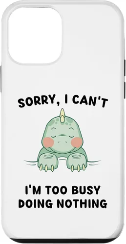 Miniatura 15 de iPhone 16 Sorry, I Can't I'm Too Busy Doing Nothing Sleeping Dinosaur Case