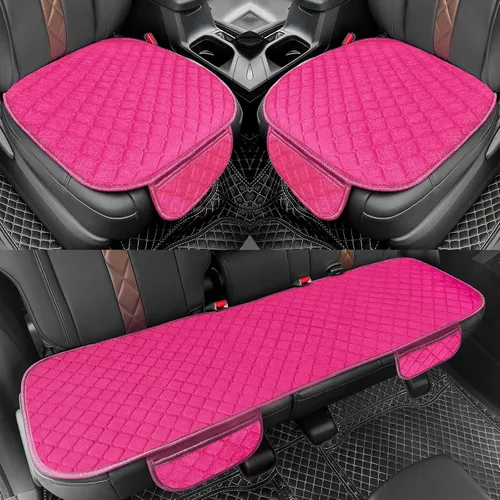 surpassme - Fundas de asiento delantero y trasero de automóvil, universales, accesorios de automóvil, fundas con bolsillos de almacenamiento para