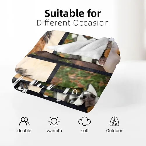 Miniatura 3 de Manta de franela personalizada con fotos, envío de texto al día siguiente, regalos personalizados perfectos para madre, padre, esposa, hombres, 3