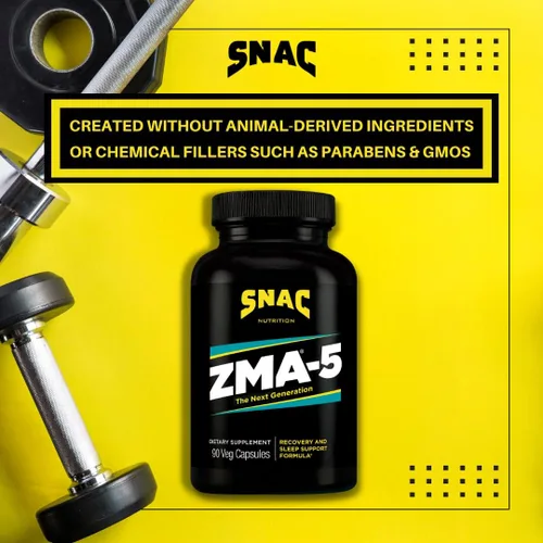 Miniatura 5 de SNAC ZMA-5 Fórmula mara mejoramiento de la recuperación y el sueño, con 5-HTP, 90 cápsulas