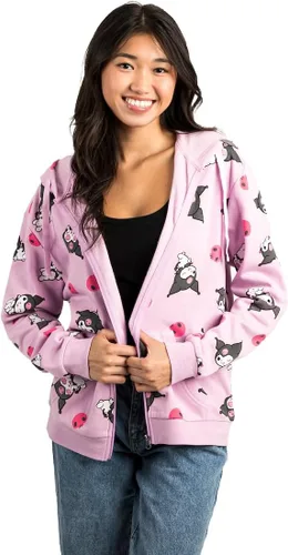 Miniatura 2 de Bioworld Kuromi AOP Print - Sudadera con capucha y cremallera para adulto