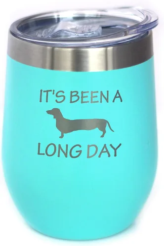 Miniatura 8 de Custom Been a Long Day - Vaso de vino personalizado con tapa deslizante - Taza aislada de acero inoxidable sin tallo, bonita taza divertida