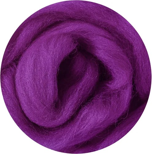 Miniatura 74 de 24 tipos de lana rosa, 4.23 oz (120 g), adecuado para fieltro húmedo y fieltro de aguja de telas hiladas de lana. Un paquete de prueba está Tonos